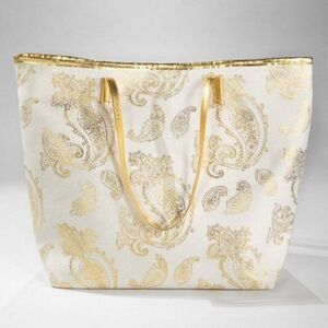Tote bag foil paisley print shoulder bag handbag